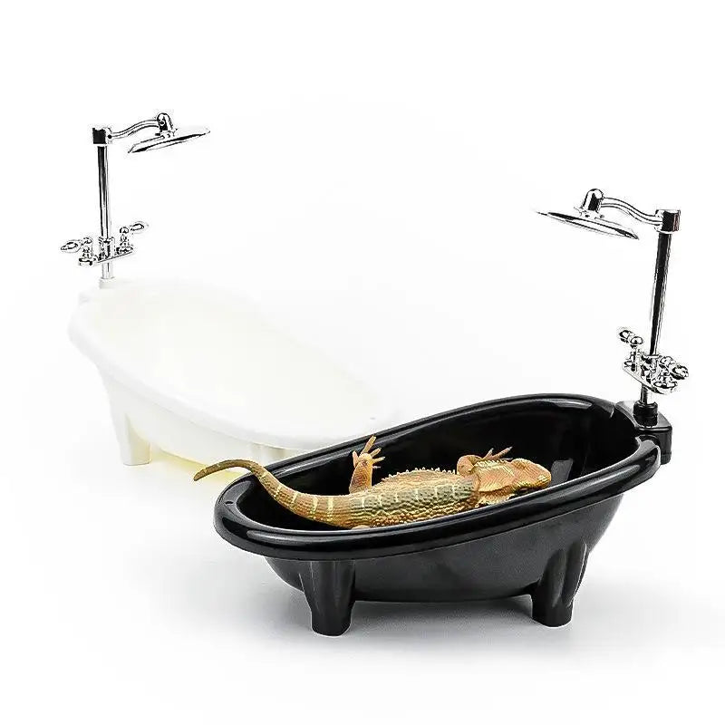 Mini Reptile Bathtub with Faucet | Gecko & Bearded Dragon Bowl