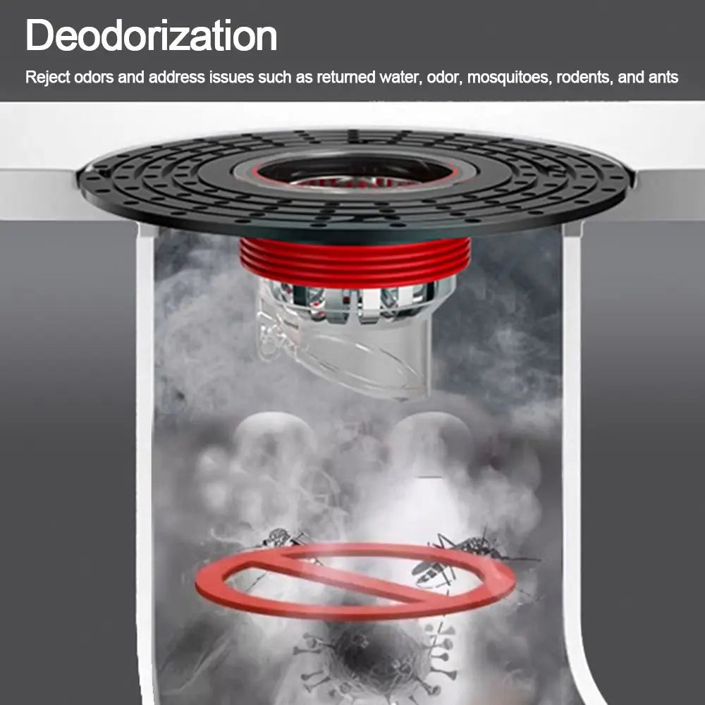 With Grid Grate Cover Shower Floor Drain Core Insect Proof Dectable Anti-odor Floor Drain Anti Blocking Backflow Preventer Oasis Select