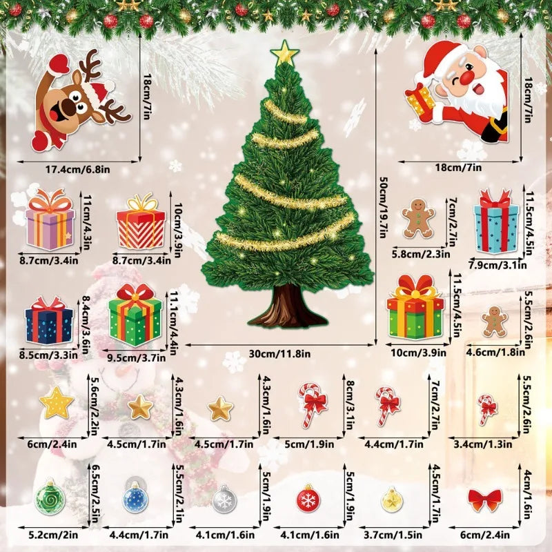 Christmas Magnetic Refrigerator Garage Door Car Body Decoration Festive Atmosphere Christmas Home Decoration Oasis Select CT496
