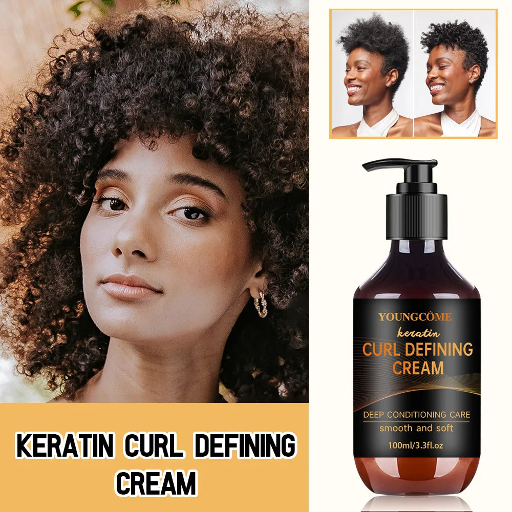 YOUNGCOME Keratin Curl Defining Cream – Deep Moisture & Shine