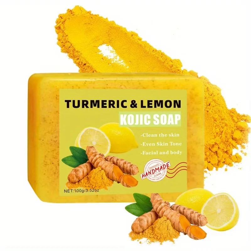 2PCS Turmeric Citric Acid Soap, Gentle Cleansing, Body Bath, Moisturizing, Moisturizing Skin, Suitable for All Skin Types, Unise Oasis Select
