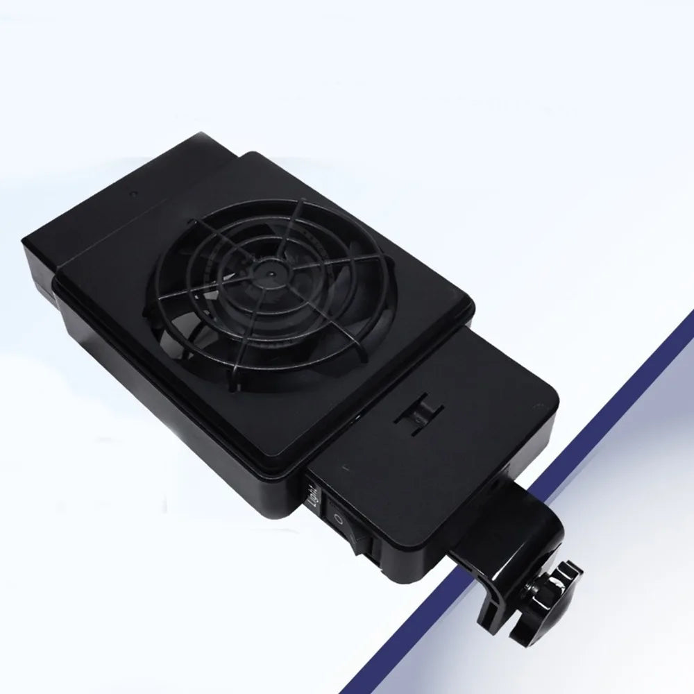 180° Rotation Aquarium Cooling Fans Wall Mounted Silent Aquarium Wall Fan with Light Fast Cooling System Chiller Control Summer Oasis Select L with Light