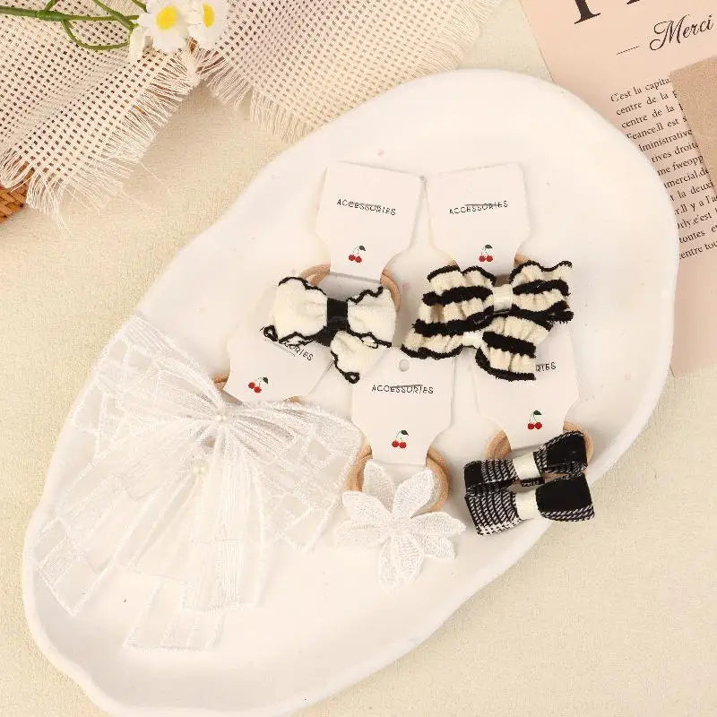 10-Pack Lace Butterfly Bow Hair Ties for Girls | Cute Set Girls Hair Accessories Oasis Select 02