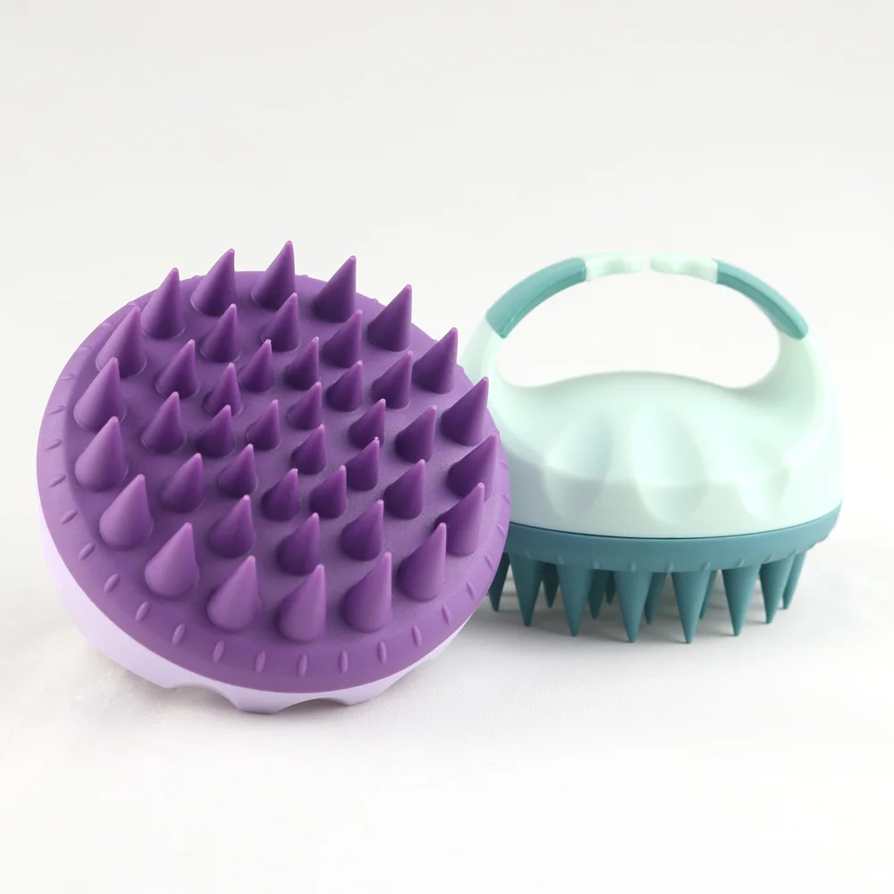 Shampoo Head Scalp Massage Brush Silicone Soft Skin Friendly Hair Washing Massager Comb SPA Massage Brush Beauty Salon Hair Tool Oasis Select