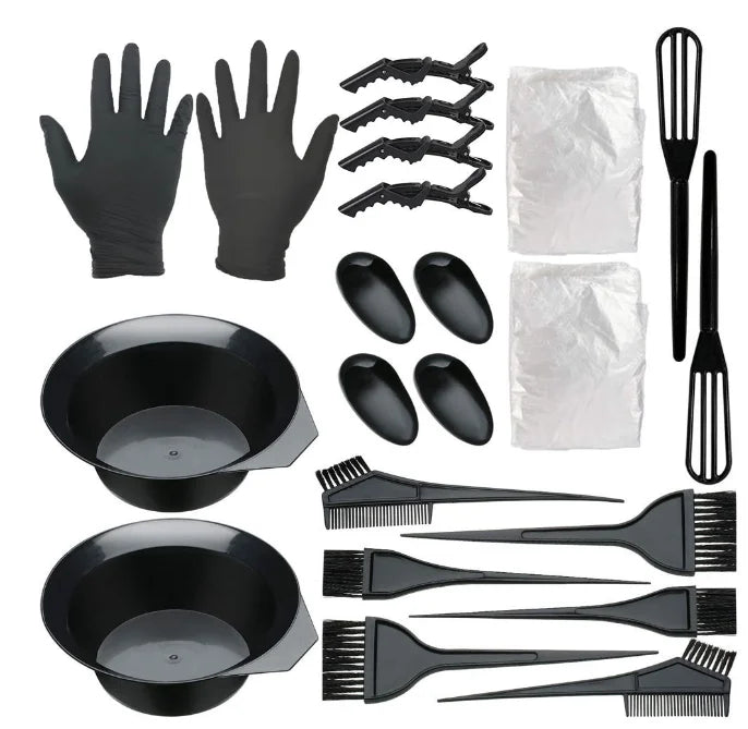 6pcs/set Professional Hair Coloring Kit for Barber Salon and Home Use - Includes Hairdressing Tools for Perfect Color Match and Oasis Select SZ153
