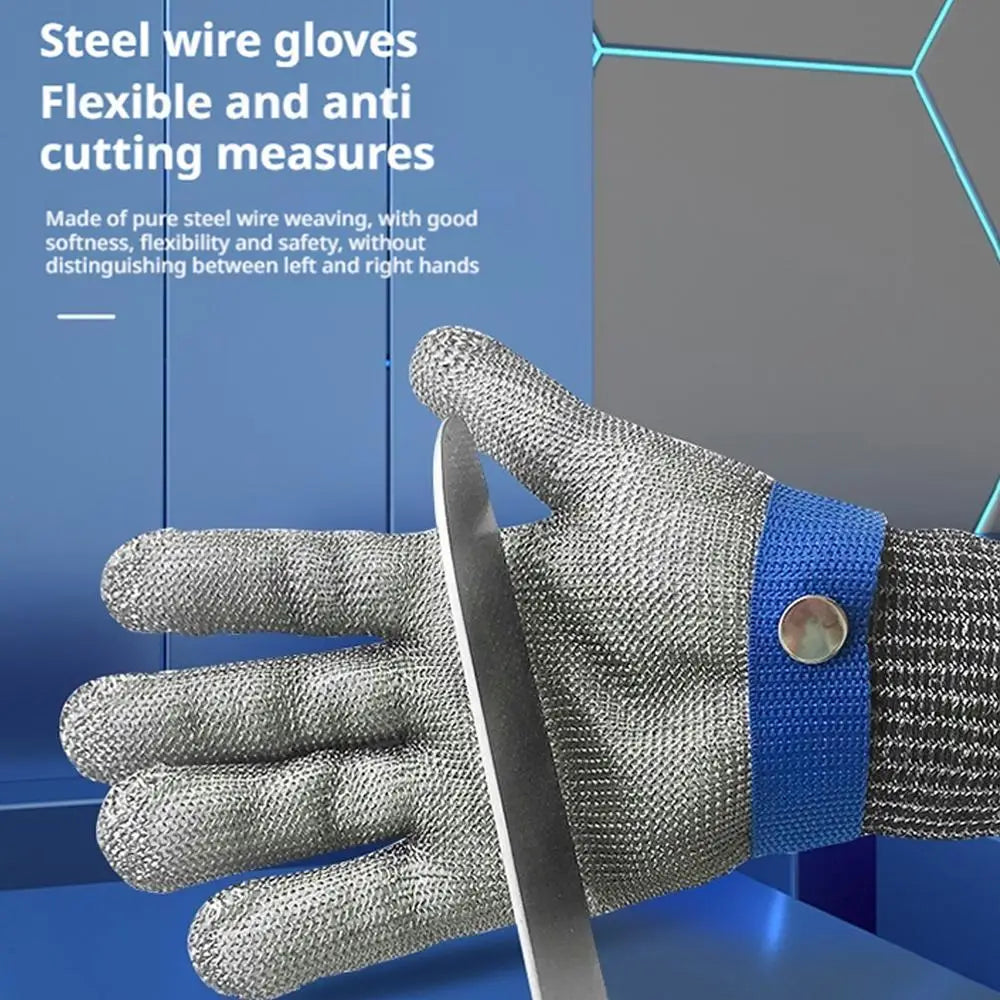Cut Resistant Gloves, Level A9 Anti-Cut Protection with Stainless Steel Mesh for Butcher Meat Processing tool Oasis Select