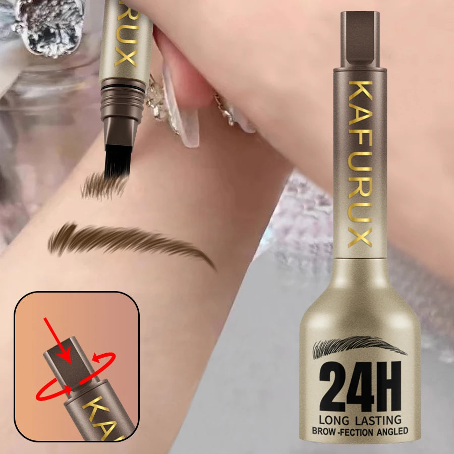 KAFURUX 3D Microblade Eyebrow Dye Cream – Waterproof & Long-Lasting
