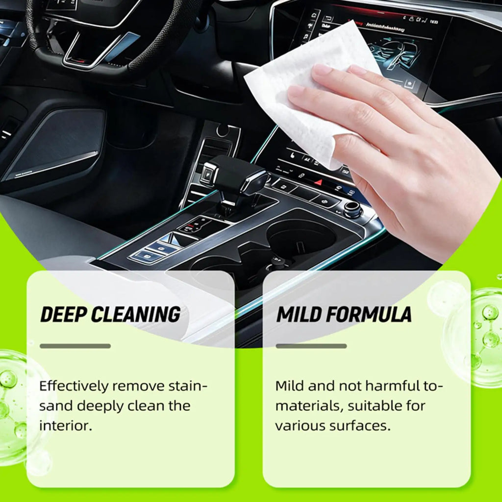 Car Interior Cleaning Wipes Multi-function Car Dashboard Seat Leather Nursing Brightening Wipes Car Wash Care Cleaning tools Oasis Select