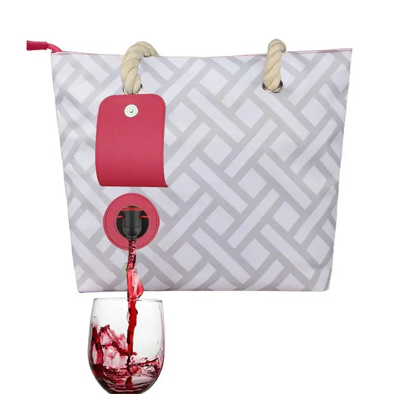 Wine Carrier Bag Travel Wine Bag With Handle Insulated Wine Carrier Splash-Proof Wine Preservation Tote Bag For Travel camping Oasis Select