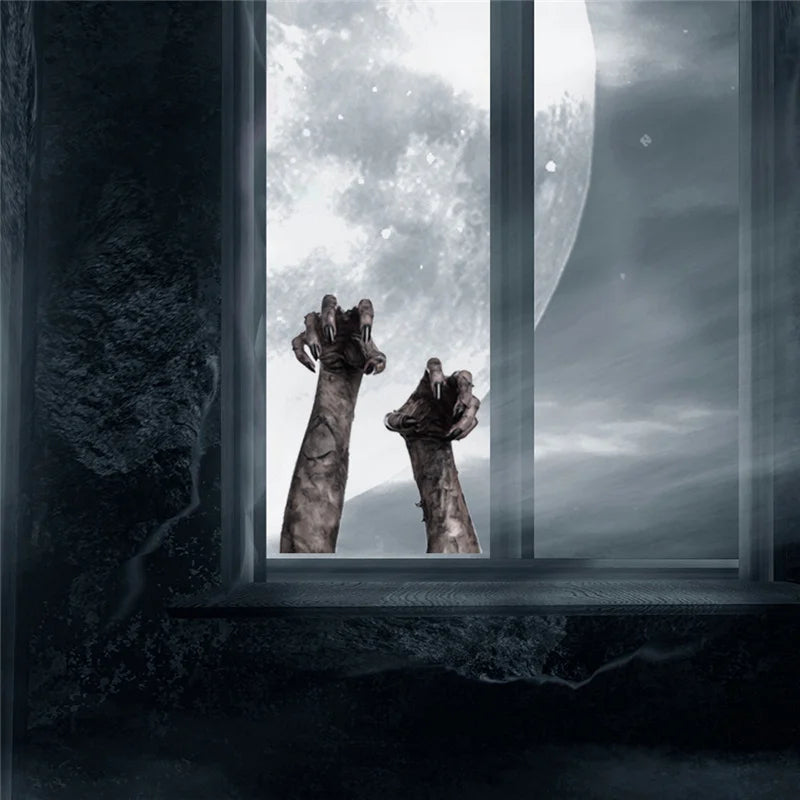 3D Ghost Hand Wall Sticker Self-adhesive Removable Wallpaper Horror Atmosphere Decoration Halloween Home Decor Oasis Select