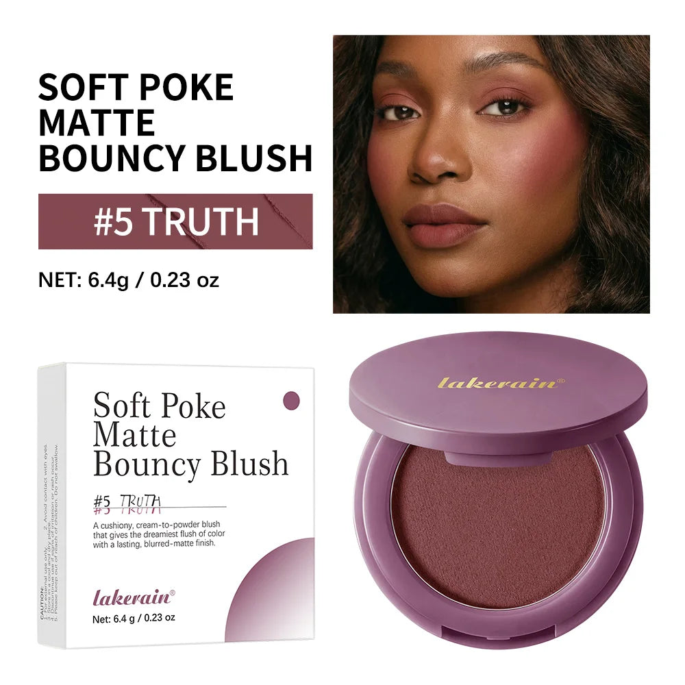 Lakerain Matte Bouncy Blush – Velvety, Lightweight & Long-Lasting