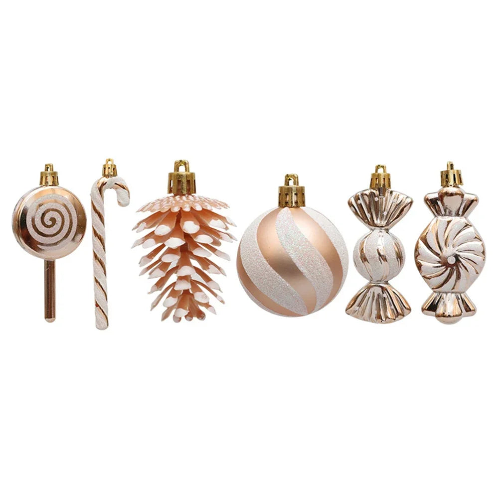 Christmas Party Festive Gatherings Christmas Decorations Set Of Christmas Candy Ornaments 13 Pieces Set Easy To Hang Ribbons Oasis Select