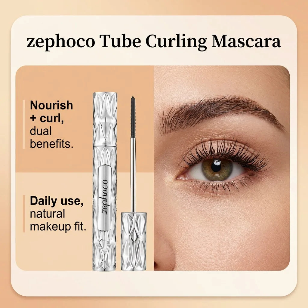 Brown Volumizing Curling Mascara – Smudge-Proof & Clump-Free