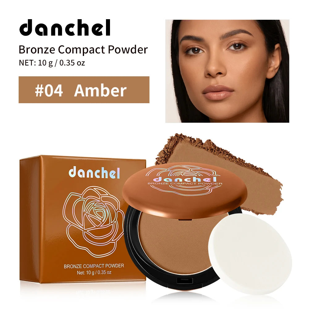 Matte Bronze Pressed Powder Long-Wear Oil Control Define Facial Contour Setting Powder Soft Matte Bronze Finish Korean Makeup Oasis Select Color 4