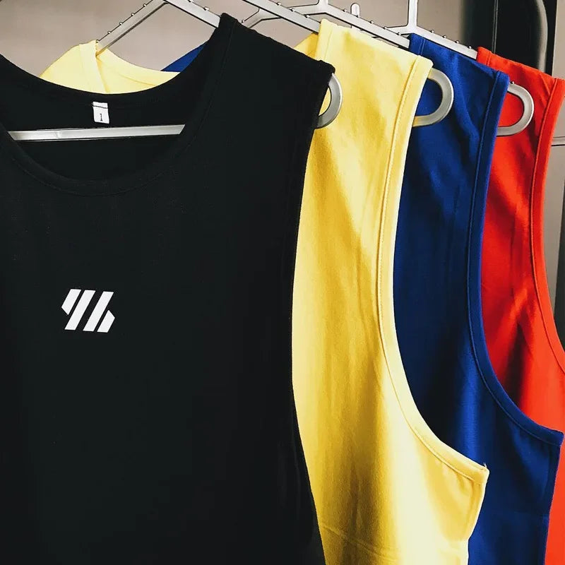 Mannen Bodybuilding Tank Tops Gym Workout Fitness Mouwloos Shirt Running Kleding Stringer Singlet Zomer Toevallige Vest for Men Oasis Select