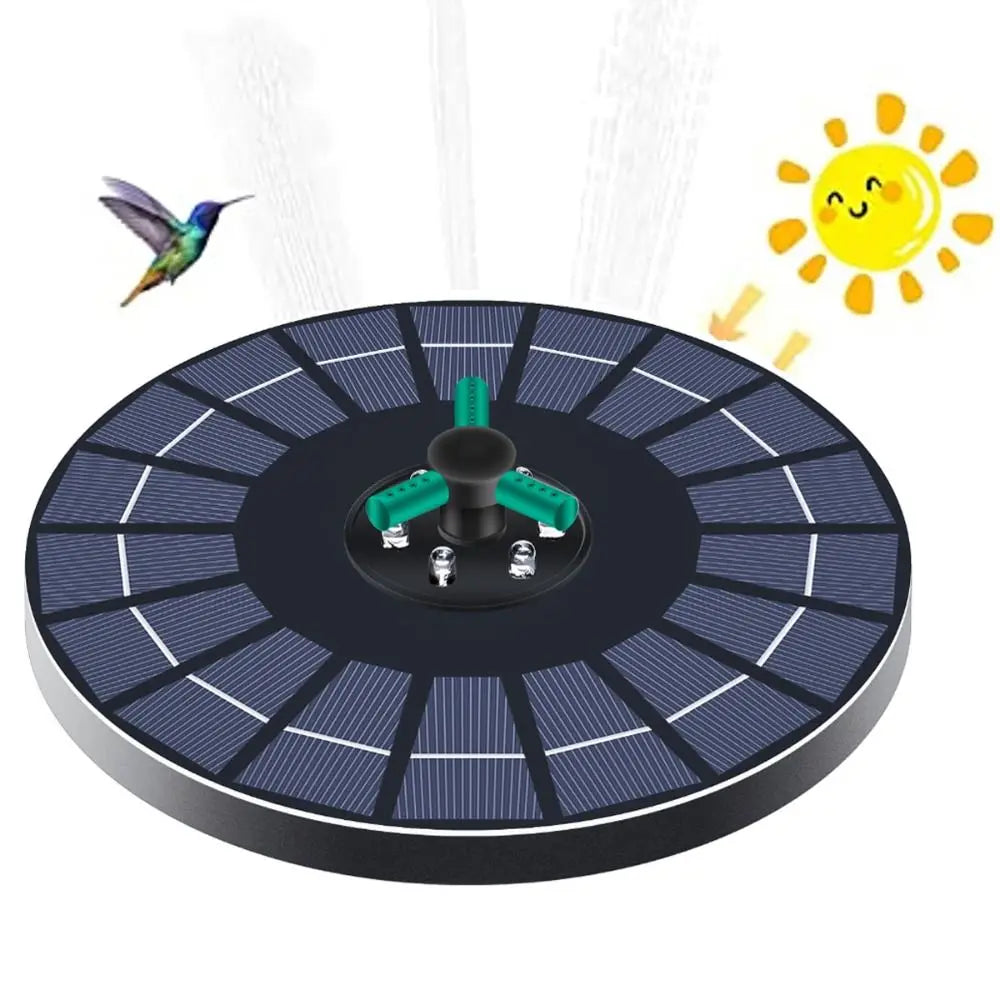 Durable Colorful Solar Fountain with Nozzles Circulating Bird Bath Fountain Automatic with LED Light Floating Fountains Bird Oasis Select