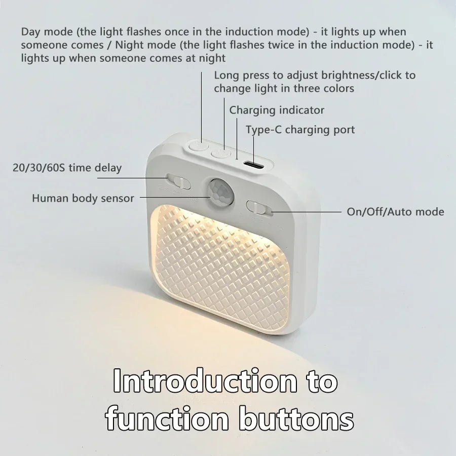 Motion Sensor LED Night Light – Rechargeable Wireless Cabinet Lamp Motion Sensor Night Light Oasis Select