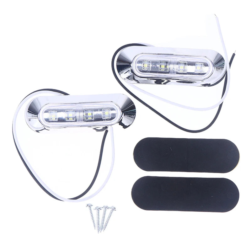 2-Pack Waterproof LED Boat Signal Lamps: 12V-24V Navigation Lights for Marine Yachts Oasis Select A6