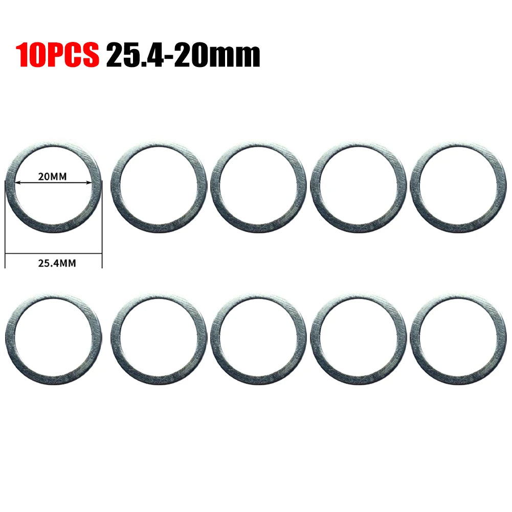  10pc Circular Saw Blade Reducing Rings Conversion Set For Ring 16/20/22/25.4/30/32MM Cutting Disc Grinder Woodworking Tools Oasis Select 25.4-20MM