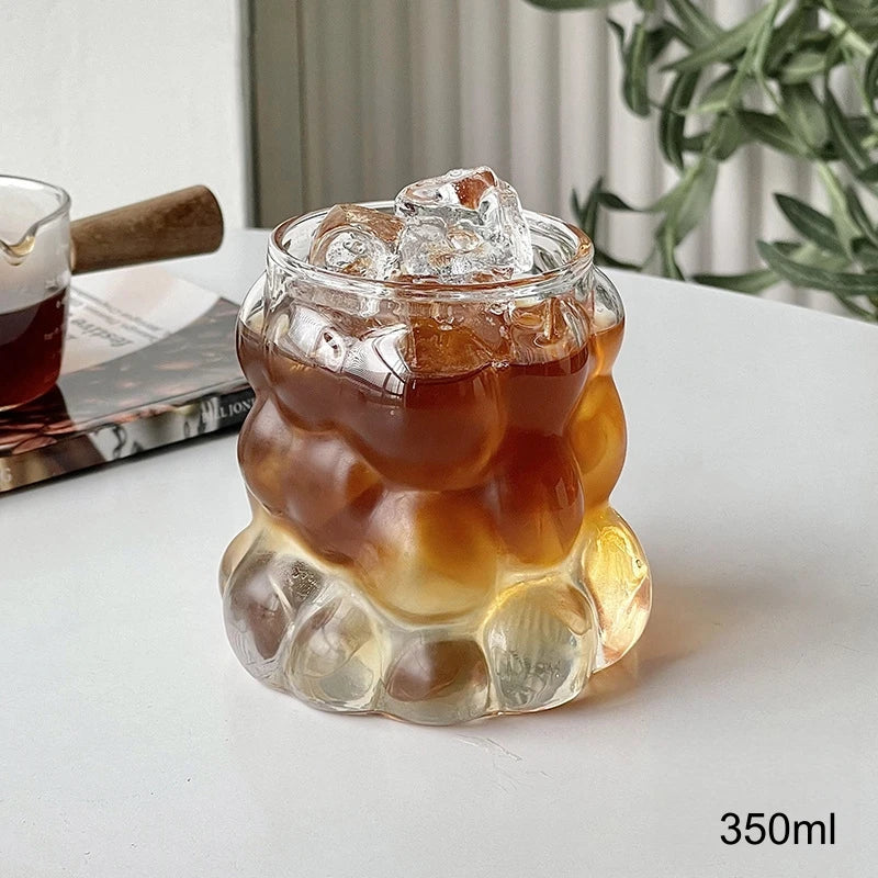 4Pcs 350ml Reusable Grape-Shaped Glass Cups, High Borosilicate Heat-Cold Resistant Dishwasher Safe for Coffee Juice Tea Home Use Oasis Select