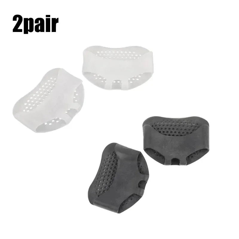 2pcs Silicone Metatarsal Pads Toe Separator Pain Relief Foot Pads Orthotics Foot Massage Insoles Forefoot Socks Foot Care Tool Oasis Select 4pcs white-black