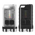 Multifunctional Mini V3 EDC Keychain Flashlight Super Bright Portable Waterproof LED Torch Type-C Rechargeable Pocket Lantern Oasis Select Black Fluorescence
