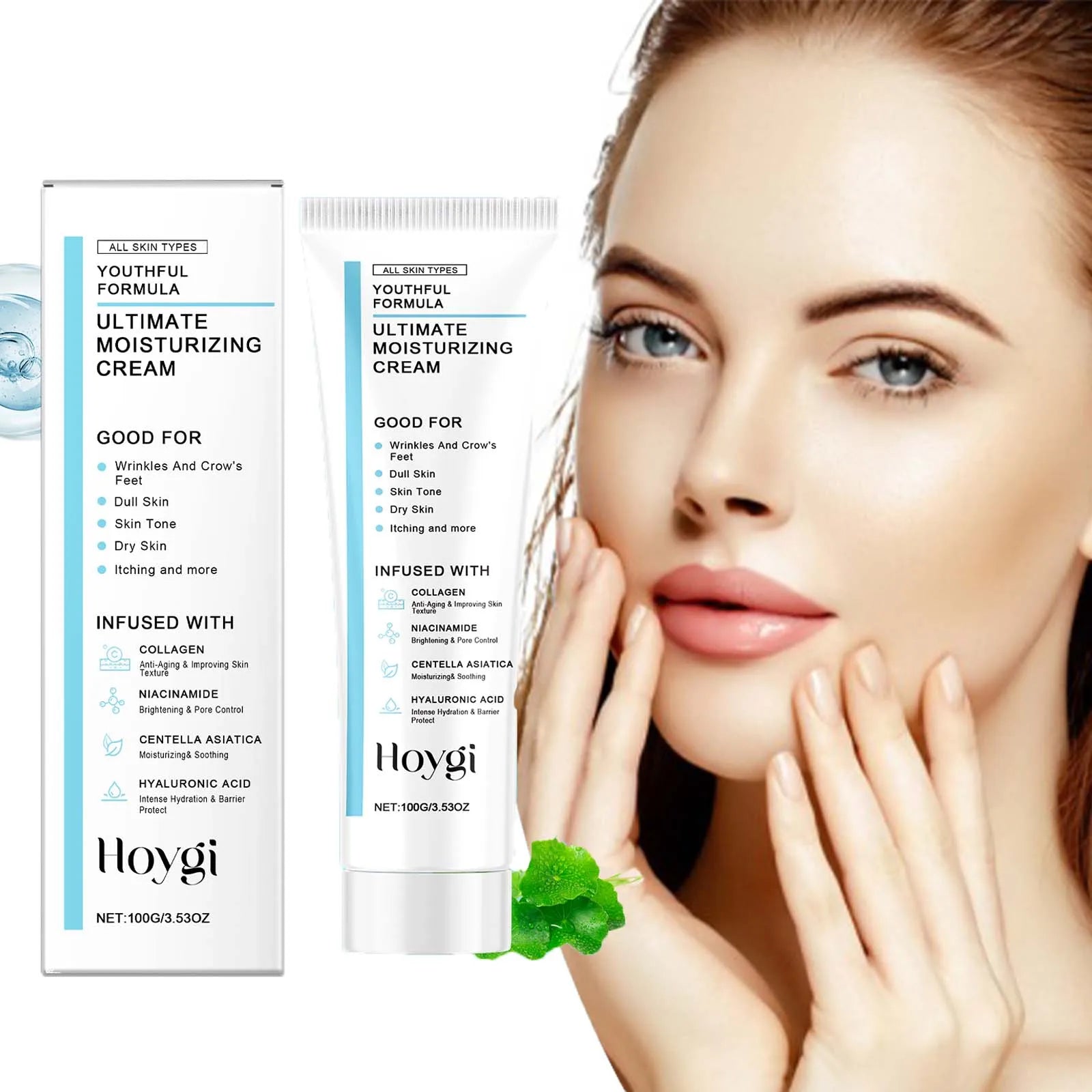 Centella Moisturizing Cream Hyaluronic Acid Daily Nourishing Cream Strengthen Barrier Rejuvenation Oil Control Brighten Skin Car Oasis Select