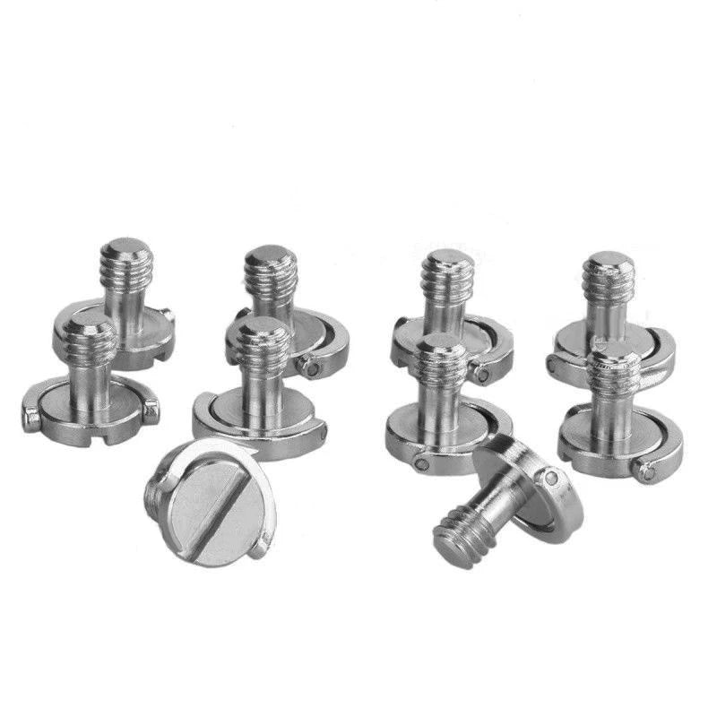 1/4" D-Ring Screws For DSLR Camera Tripod Monopod Quick Release Plate Folding D-Ring Adapter Bolt Camera Cage Rig Fixing Screws Oasis Select