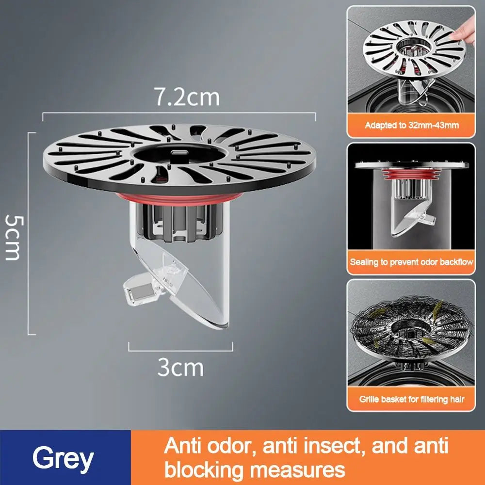 New Anti Odor Floor Drain Core Removable Colander Basin Drain Filter Insect Prevention Seal Stopper Kitchen Bathroom Accessories Oasis Select grey