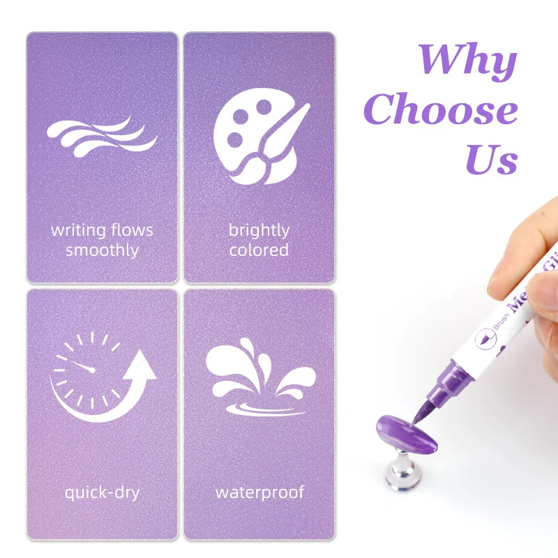 10Pcs/Set DIY Nail Art Graffiti Pen Nail Polish Pens Drawing Painting Point Liner Acrylic Painted Pen Waterproof Quick-drying Oasis Select
