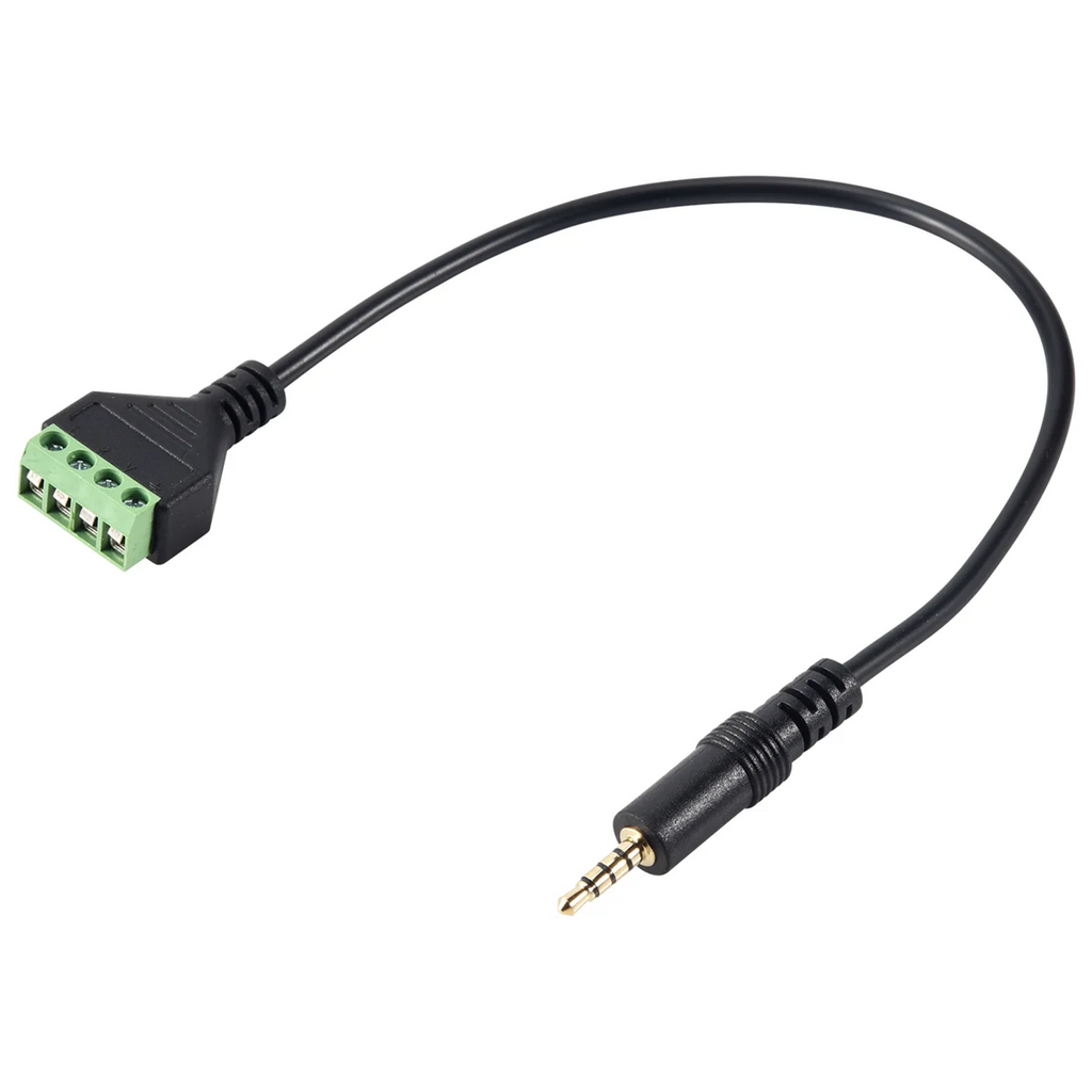 3.5mm Screw Terminal Adapter Speaker Cable 4-Core Stereo TRRS Male Hole to AV 4 Screw Terminal Balun Connector Cable Oasis Select Default Title
