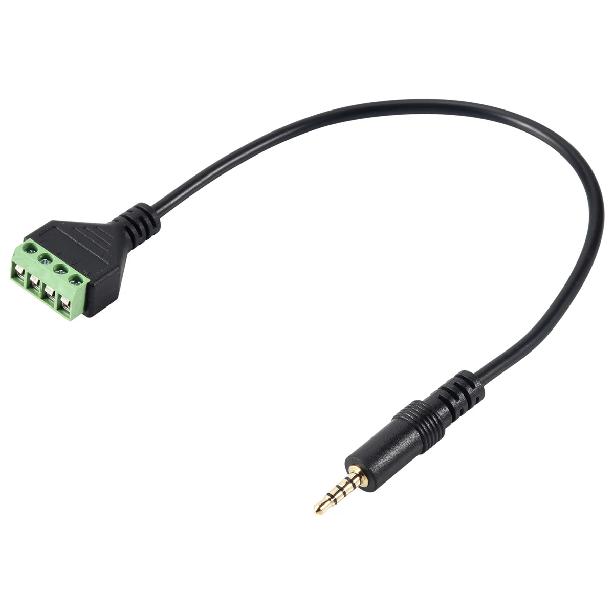 3.5mm Screw Terminal Adapter Speaker Cable 4-Core Stereo TRRS Male Hole to AV 4 Screw Terminal Balun Connector Cable Oasis Select Default Title