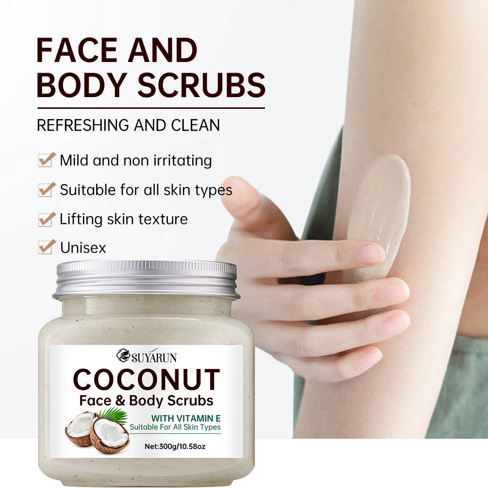 SUYARUN Organic Coconut Sugar Body Scrub 300g – Exfoliating Body Scrub Oasis Select