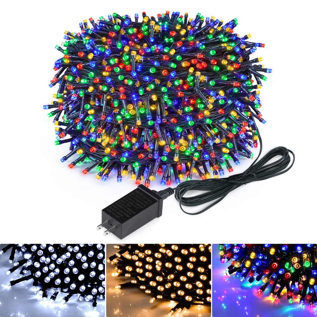 10M-100M Led Light String Street Garland Fairy Light 110V 220V Waterproof Outdoor Garden Party Wedding Christmas Decoration Lamp Oasis Select