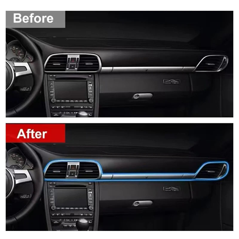 RGB Car Interior LED Light Strip Ambient Neon Invisible Light USB Fiber Optic Atmosphere Lamp Support Control Colorful Oasis Select