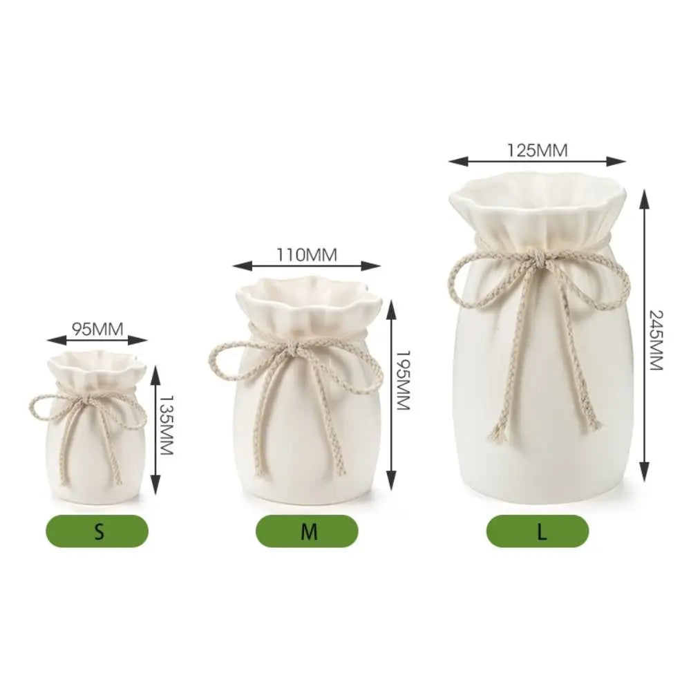 Nordic Bow Design Plastic Flower Vase | Modern Desktop Décor