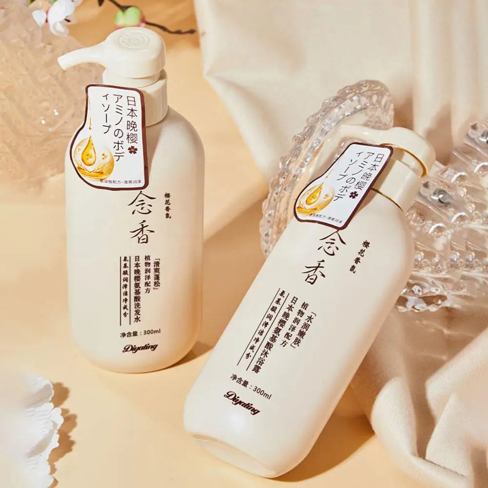 300ml Amino acid fragrant Japanese evening shampoo hair conditioner conditioner and Se hair shampoo bath lotion sham I6H9 Oasis Select