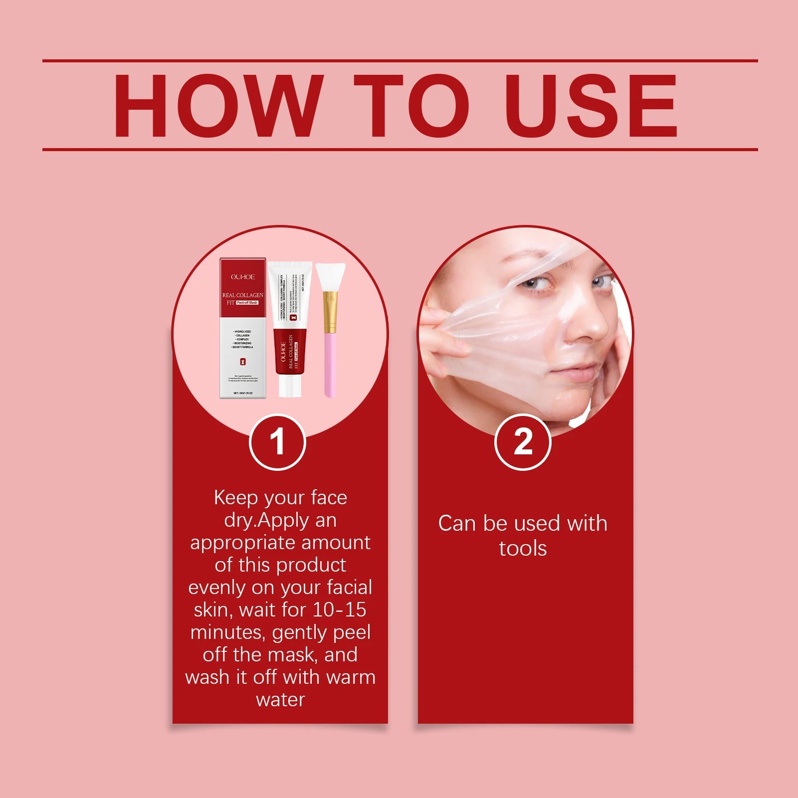 50G Collagen Face Peeling Mask Deep Moisturizing & Nourishing Improve Skin Texture Enhance Elasticity Smoothing Facial Mask Oasis Select