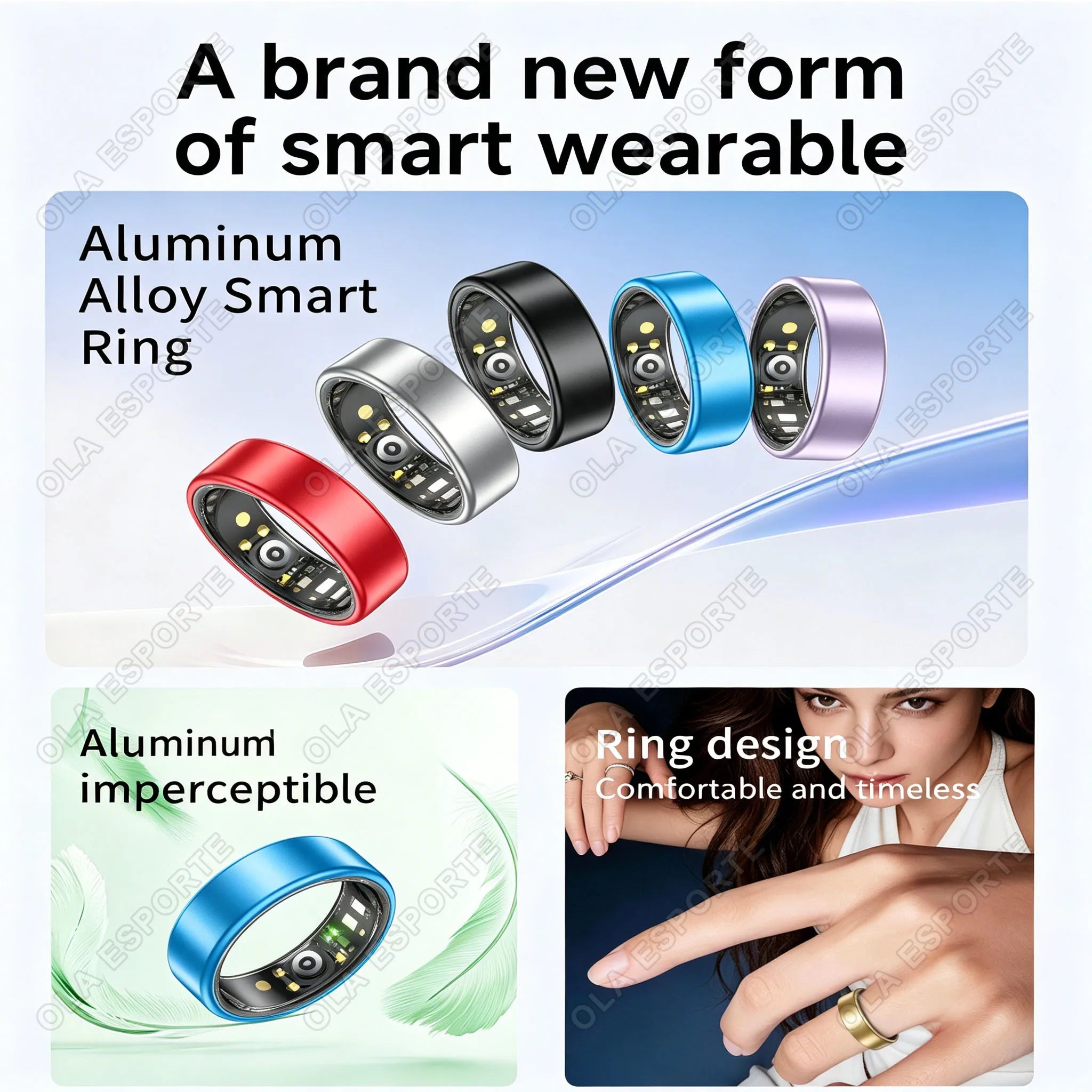 Ola Esporte Smart Ring – Heart Rate, Sleep & SpO₂ Tracker