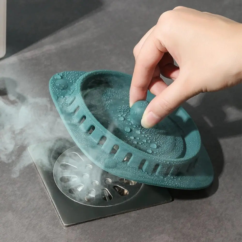 Durable Silicone Floor Drain Cover Anti-odor Strainer Sewer Anti-Clogging Press Type Bathroom Accessories Oasis Select