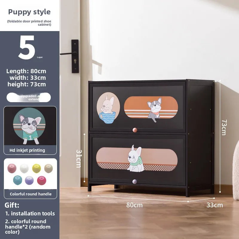 Enter the entrance, enter the door, floor-to-ceiling multi-layer door, dustproof shoe rack, simple and large-capacity storage Oasis Select 5-80