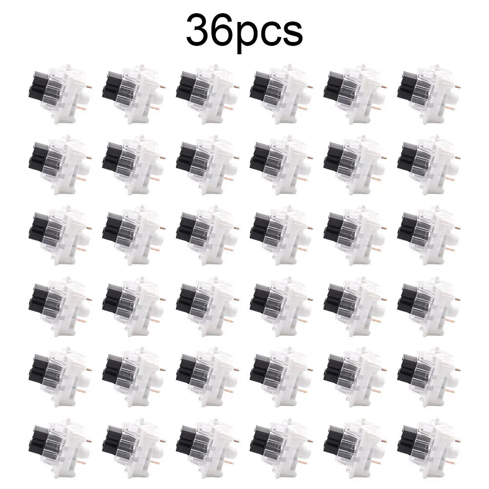 36Pcs Keyboard Switch Keyboard Clicker Key 3 Pin Tactile Switch For MX FOR Outemu RGB FOR Redragon FOR E-Yooso Replacement Oasis Select Black