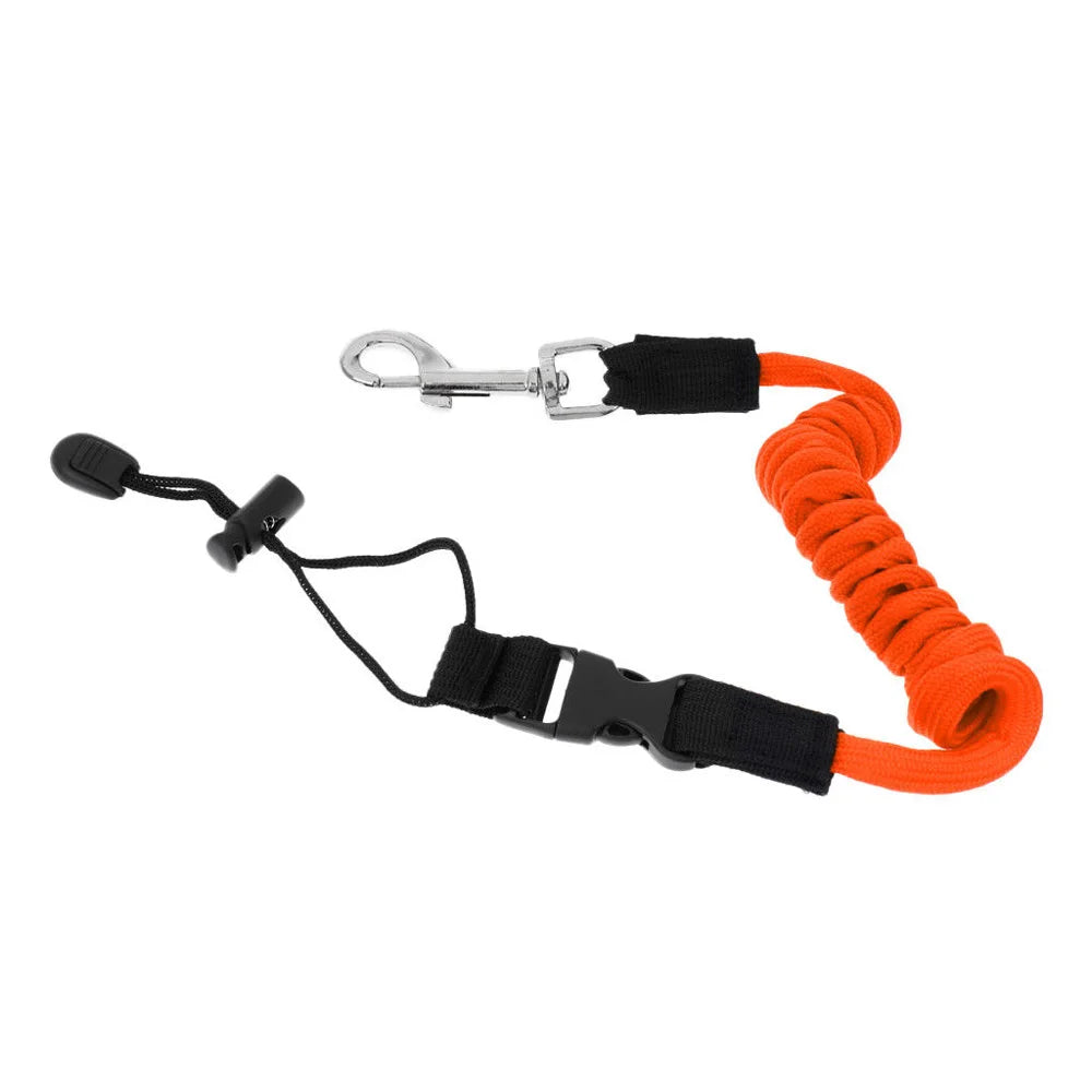 Elastic Coiled Cord Lanyard SUP Paddle Leash for Kayak Canoe Rowing Boat Oasis Select Orange