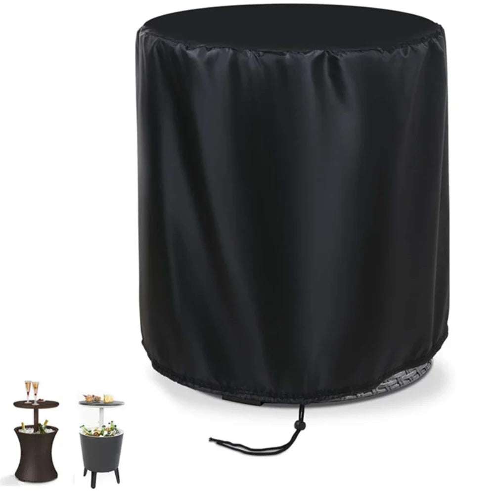 Small Round Patio Table Cover 52x58 cm for Outdoor Bar and Coffee Tables 210D Oxford Cloth Water Resistant Drawstring Oasis Select