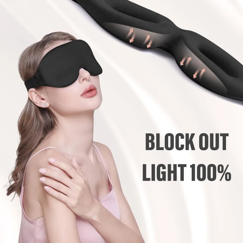 Adjustable 3D Eye Mask Suitable for Men and Women with No Pressure on the Eyes Breathable and Light Blocking Sleep Eye Mask Oasis Select