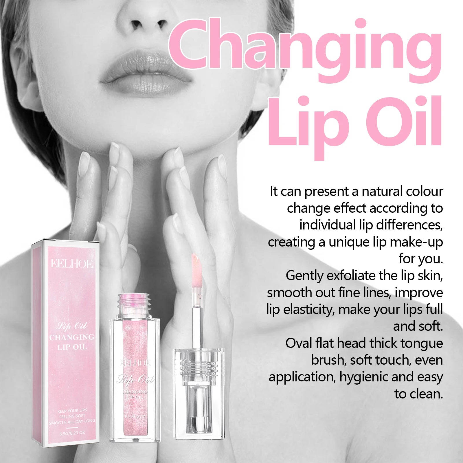 Color Changing Lip Oil Fades ＆ Smoothes Fine Lines On The Lips Moisturizes ＆ Prevents Dryness ＆ Cracking Color Changing Lip Care Oasis Select