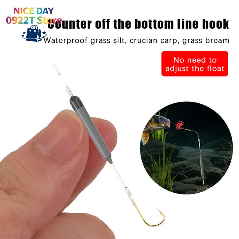 1PC Anti-separation Base Fishing Hook Double Hook For Fishing Live Bait With Double Bait Keeper Barbs High Carbon Steel@#X Oasis Select
