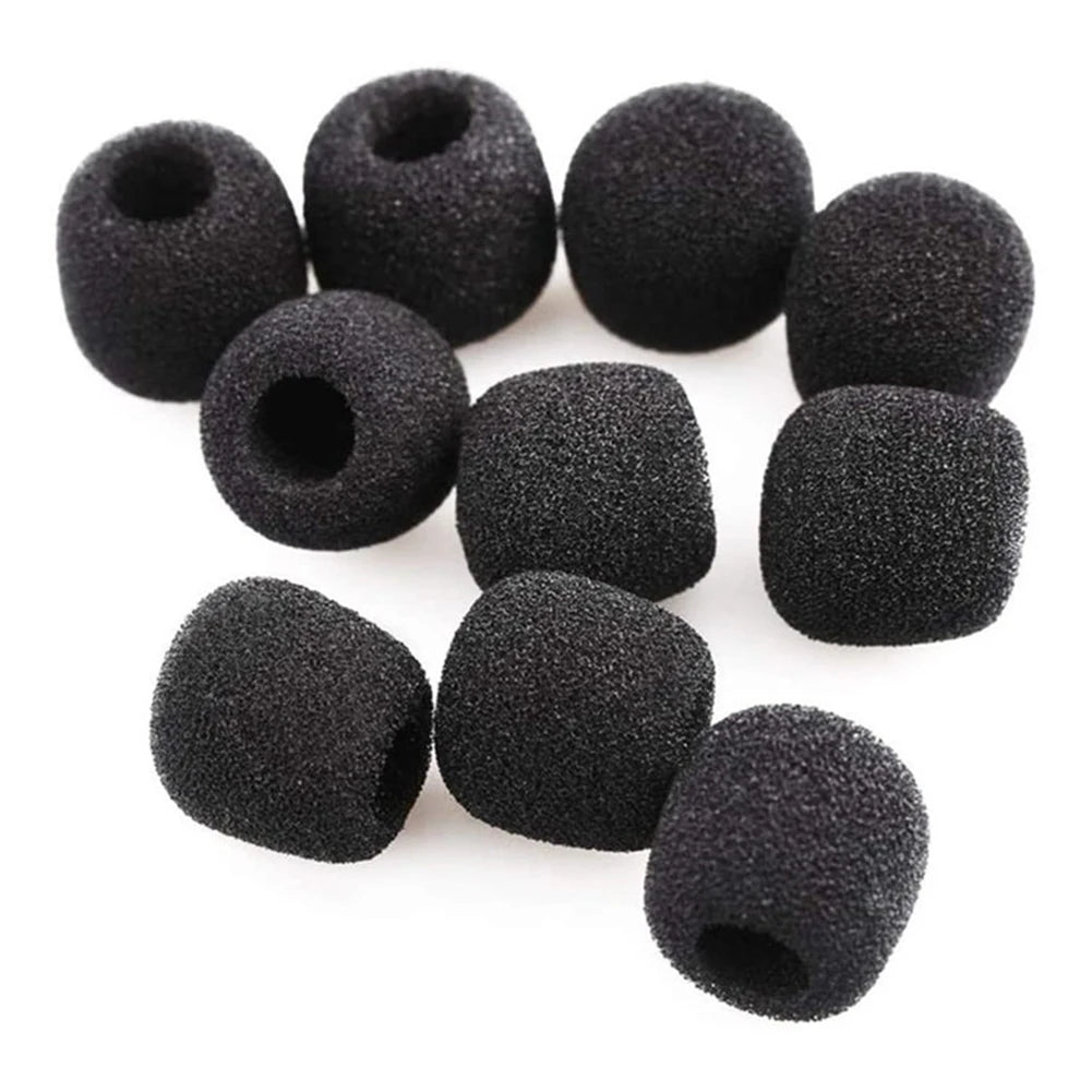10-Pack Foam Mic Windscreen Covers for Headset & Meeting Mics