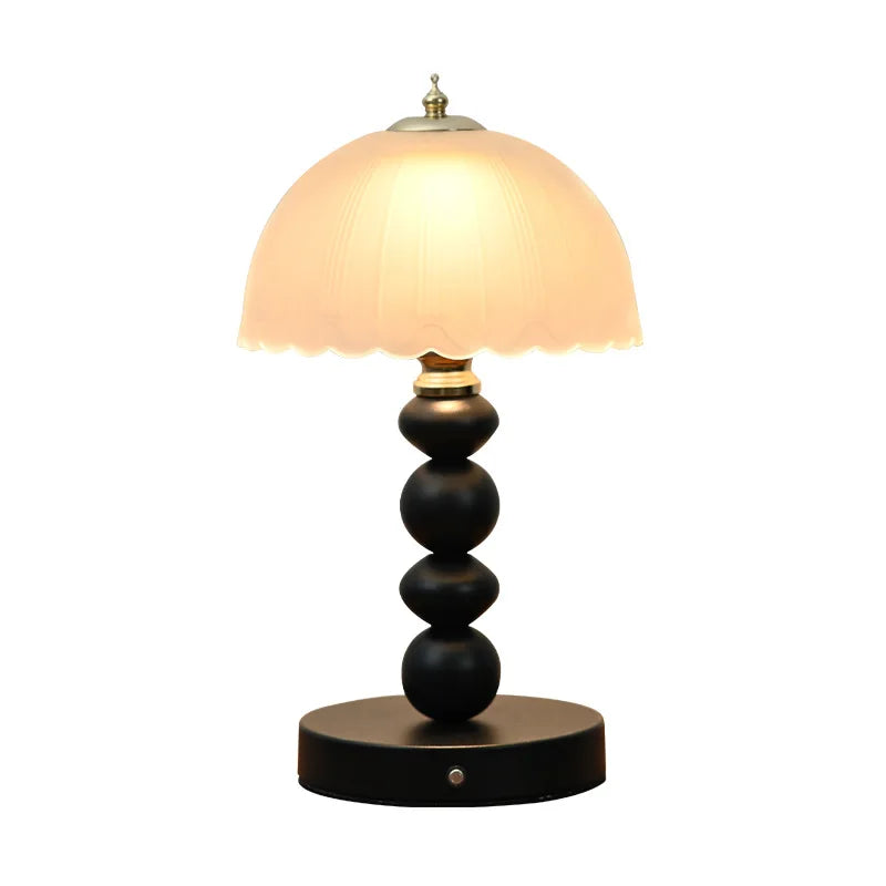 Nordic Bedside Table Lamp Light Luxury Bedroom Gourd-decorated Table Lamp Retro Glass Creative Night Light Homestay Desk Lamp Oasis Select