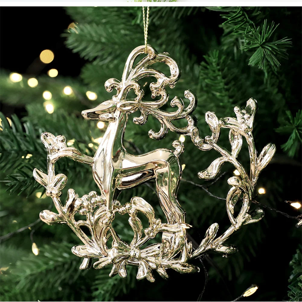 Gold Christmas Tree Ornaments – Angel, Snowflake & Butterfly